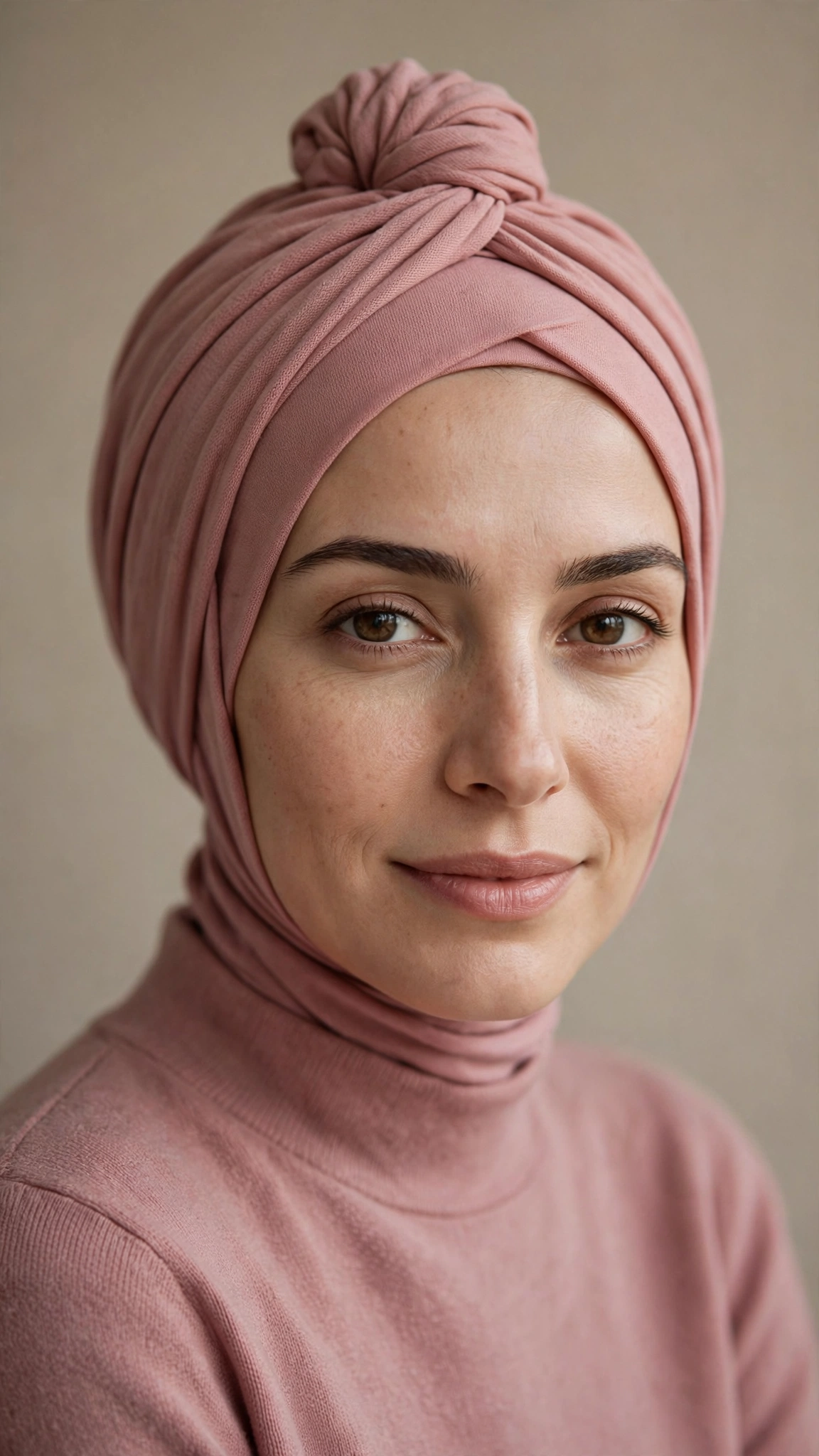 2. Turban-Style Wrap With a High Knot