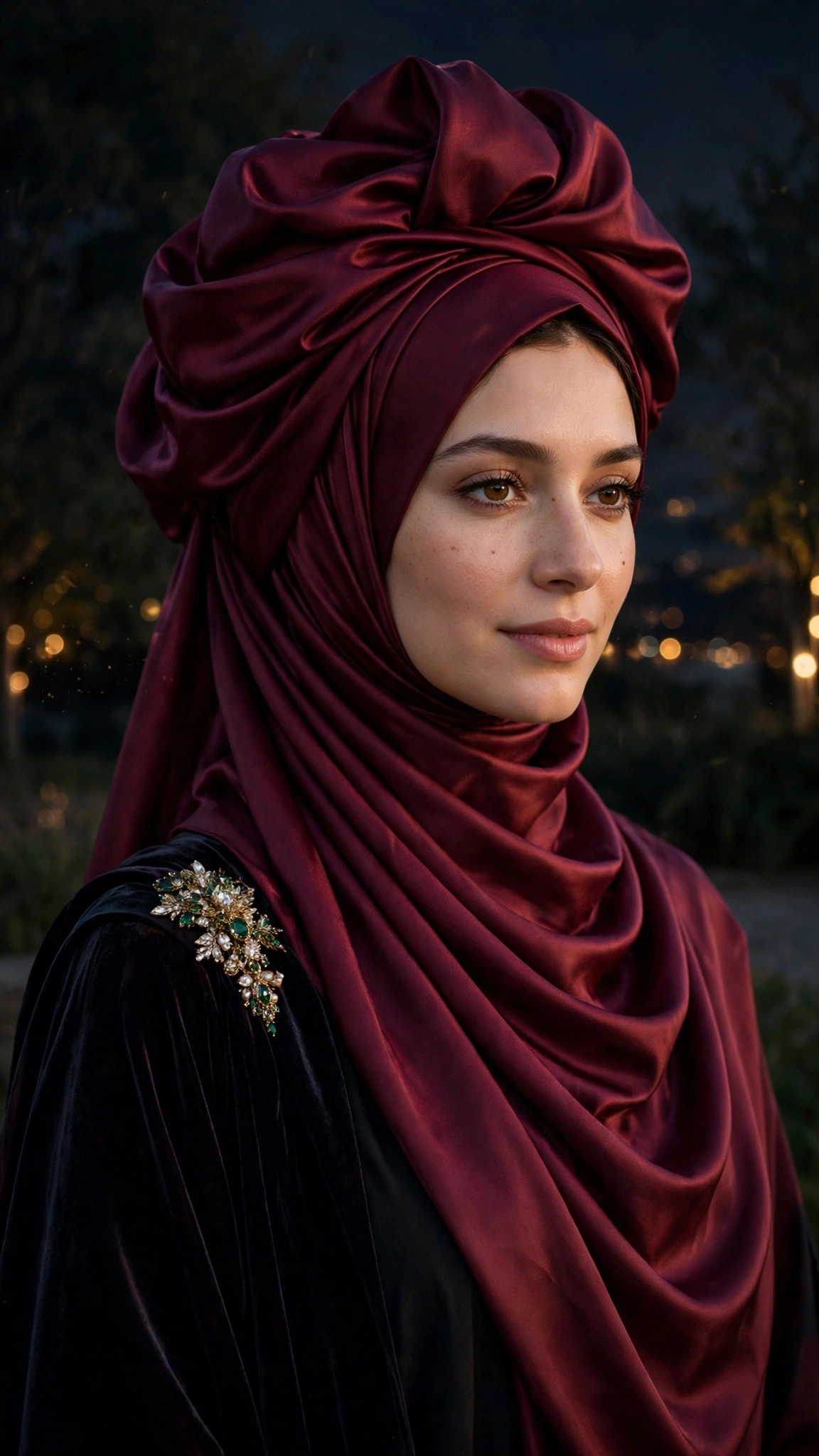 12. The Statement Evening Wrap With Bold Volume