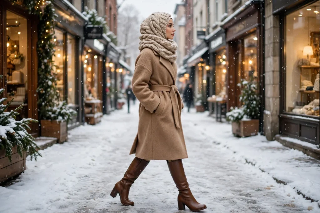 How to Style Hijab in Winter (Coats, Boots & Warmth)