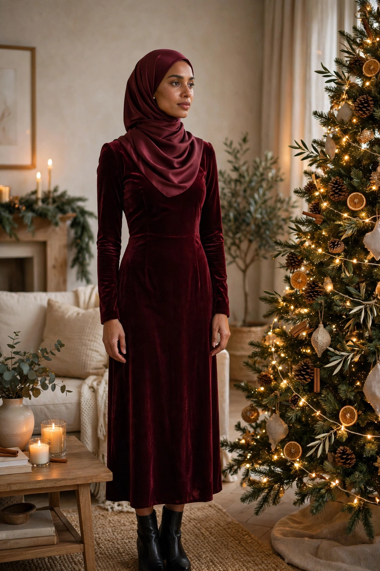 16 Modest Christmas Party Outfits (Velvet, Satin & Sparkle — Covered)