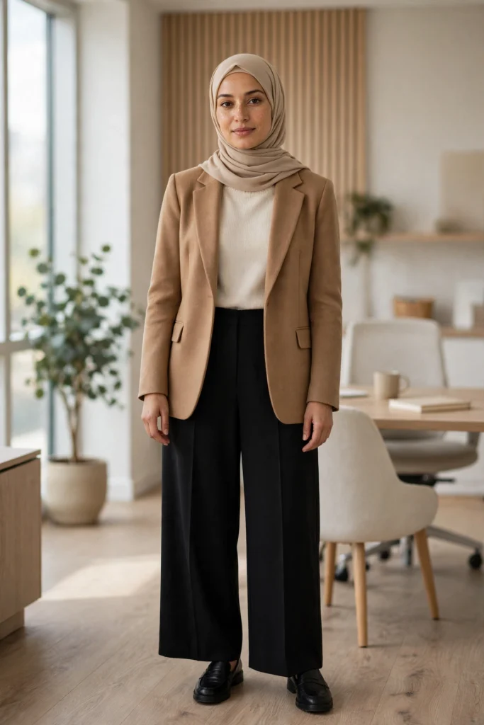 14 Modest Fall Workwear Outfits (Blazers, Trousers & Knits)