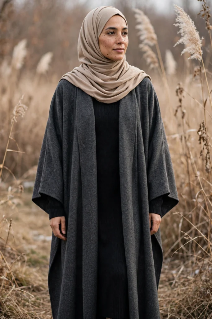 14 Modest Winter Abaya Outfits (Layered Abayas & Cozy Wraps)