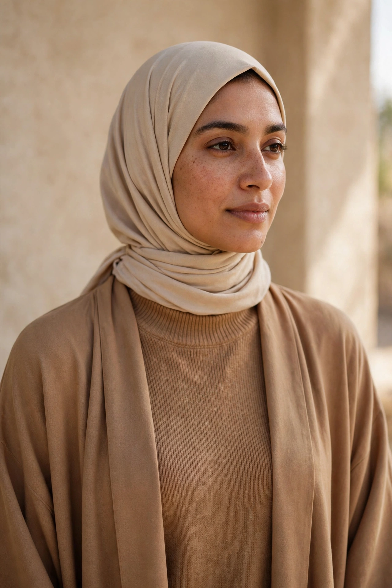 Knit Tunic and Abaya Two-Piece Winter Set