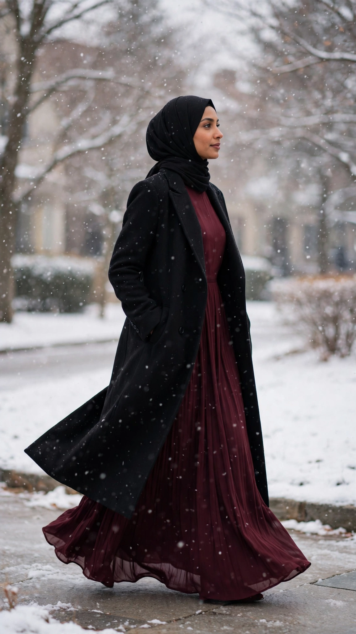 The Long Coat Over Long Dress Formula